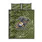 Montford Point Marines Quilt Bed Set Flame Fire Military Green Camo