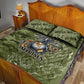 Montford Point Marines Quilt Bed Set Flame Fire Military Green Camo
