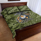Montford Point Marines Quilt Bed Set Flame Fire Military Green Camo