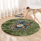 Montford Point Marines Round Carpet Flame Fire Military Green Camo