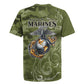 Montford Point Marines Rugby Jersey Flame Fire Military Green Camo