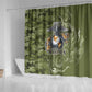 Montford Point Marines Shower Curtain Flame Fire Military Green Camo