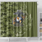 Montford Point Marines Shower Curtain Flame Fire Military Green Camo