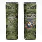 Montford Point Marines Skinny Tumbler Flame Fire Military Green Camo