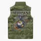 Montford Point Marines Sleeveless Puffer Jacket Flame Fire Military Green Camo
