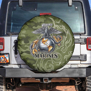 Montford Point Marines Spare Tire Cover Flame Fire Military Green Camo