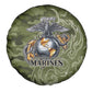 Montford Point Marines Spare Tire Cover Flame Fire Military Green Camo