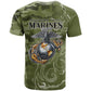 Montford Point Marines T shirt Flame Fire Military Green Camo