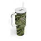 Montford Point Marines Tumbler With Handle Flame Fire Military Green Camo