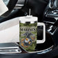 Montford Point Marines Tumbler With Handle Flame Fire Military Green Camo
