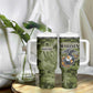 Montford Point Marines Tumbler With Handle Flame Fire Military Green Camo