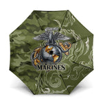 Montford Point Marines Umbrella Flame Fire Military Green Camo