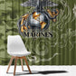 Montford Point Marines Window Curtain Flame Fire Military Green Camo