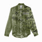 Montford Point Marines Women Casual Shirt Flame Fire Military Green Camo