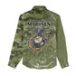 Montford Point Marines Women Casual Shirt Flame Fire Military Green Camo