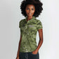 Montford Point Marines Women Polo Shirt Flame Fire Military Green Camo