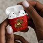 Montford Point Marines AirPods Case Flame Fire Military Red Camo