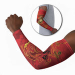 Montford Point Marines Arm Sleeves Flame Fire Military Red Camo