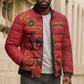 Montford Point Marines Bomber Puffer Jacket Flame Fire Military Red Camo