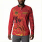 Montford Point Marines Button Sweatshirt Flame Fire Military Red Camo