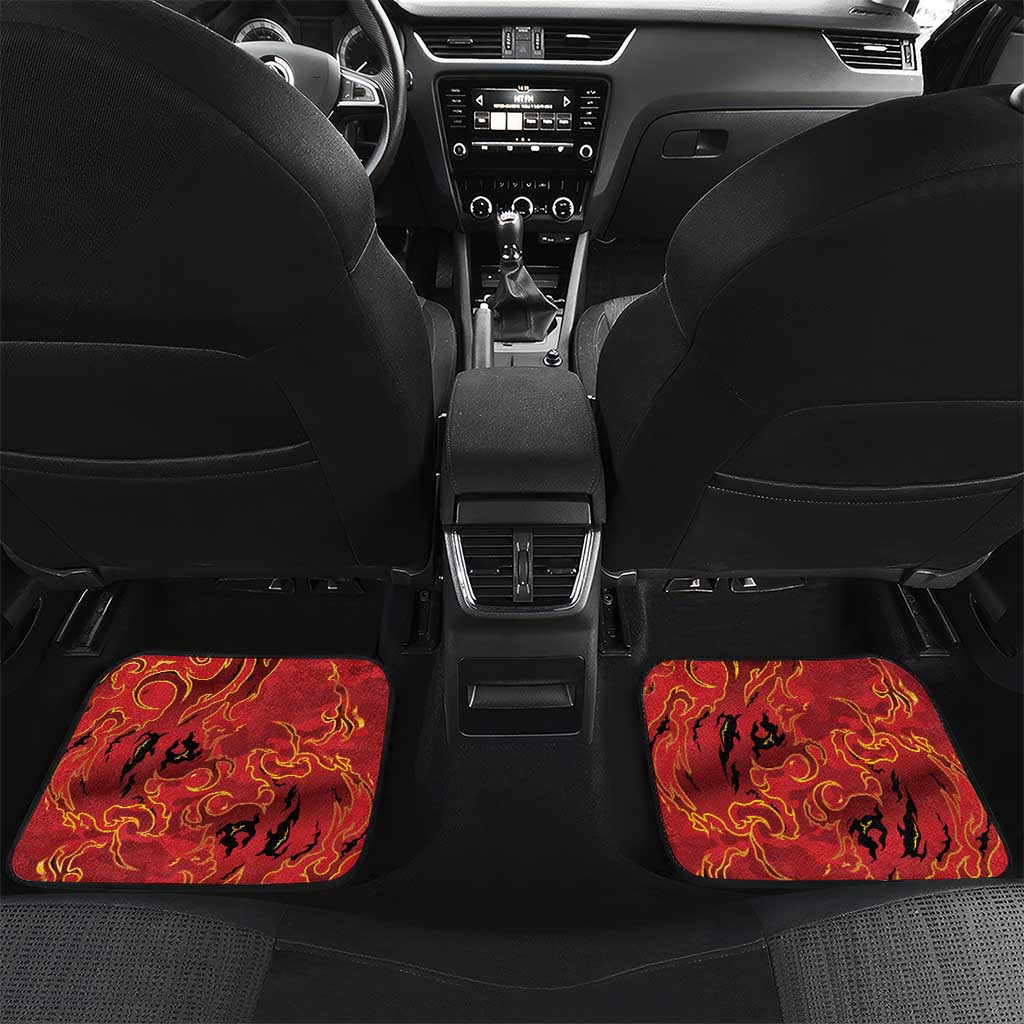 Montford Point Marines Car Mats Flame Fire Military Red Camo