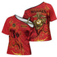 Montford Point Marines Cross Shoulder Shirt Flame Fire Military Red Camo