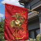 Montford Point Marines Garden Flag Flame Fire Military Red Camo