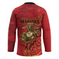 Montford Point Marines Hockey Jersey Flame Fire Military Red Camo