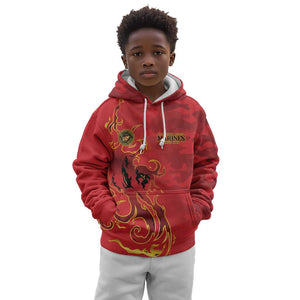 Montford Point Marines Kid Hoodie Flame Fire Military Red Camo