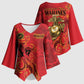 Montford Point Marines Kimono Sleeve Blouse Flame Fire Military Red Camo