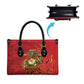 Montford Point Marines Leather Bag Flame Fire Military Red Camo