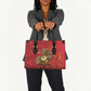 Montford Point Marines Leather Bag Flame Fire Military Red Camo