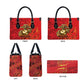 Montford Point Marines Leather Bag Flame Fire Military Red Camo