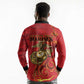 Montford Point Marines Long Sleeve Polo Shirt Flame Fire Military Red Camo