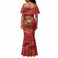Montford Point Marines Mermaid Dress Flame Fire Military Red Camo