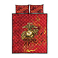 Montford Point Marines Quilt Bed Set Flame Fire Military Red Camo