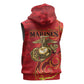 Montford Point Marines Sleeveless Hoodie Flame Fire Military Red Camo