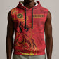 Montford Point Marines Sleeveless Hoodie Flame Fire Military Red Camo