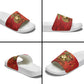 Montford Point Marines Slide Sandals Flame Fire Military Red Camo