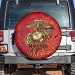 Montford Point Marines Spare Tire Cover Flame Fire Military Red Camo