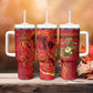 Montford Point Marines Tumbler With Handle Flame Fire Military Red Camo