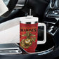 Montford Point Marines Tumbler With Handle Flame Fire Military Red Camo