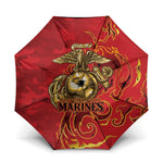 Montford Point Marines Umbrella Flame Fire Military Red Camo