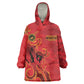 Montford Point Marines Wearable Blanket Hoodie Flame Fire Military Red Camo