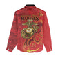 Montford Point Marines Women Casual Shirt Flame Fire Military Red Camo