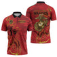Montford Point Marines Zipper Polo Shirt Flame Fire Military Red Camo