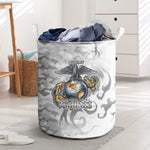 Montford Point Marines Laundry Basket Flame Fire Military White Camo