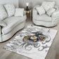 Montford Point Marines Area Rug Flame Fire Military White Camo