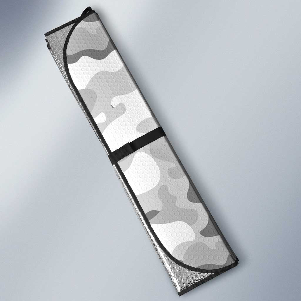 Montford Point Marines Auto Sun Shade Flame Fire Military White Camo