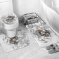 Montford Point Marines Bathroom Set Flame Fire Military White Camo